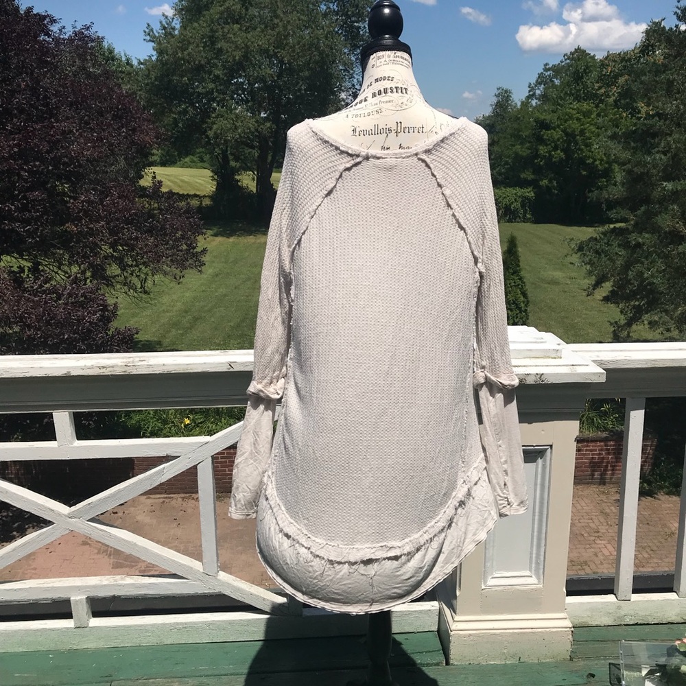 🛑SOLD🛑  FREE PEOPLE Laguna Thermal Top Ivory  LG - Picture 6 of 8